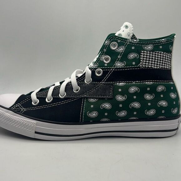 Converse Chuck Taylor All Star Hi Men’s Sz 10.5 Hacked Paisley Patterns Sneakers - Picture 2 of 10